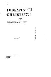 Cover of Judentum und Christentum by Max Dienemann