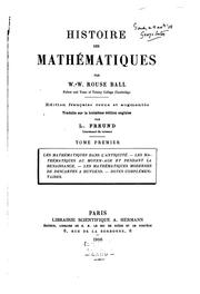 Cover of Histoire des mathématiques by W. W. Rouse Ball