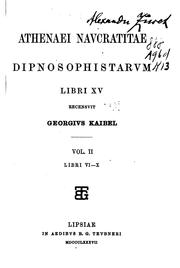 Front cover of Deipnosophistae by Athenaeus of Naucratis