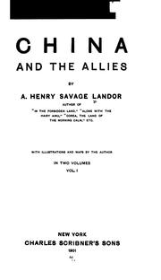 Cover of China and the allies by Arnold Henry Savage Landor