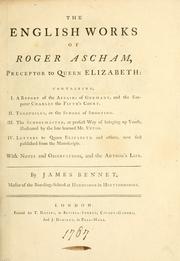 Front cover of The English works of Roger Ascham .. by Roger Ascham