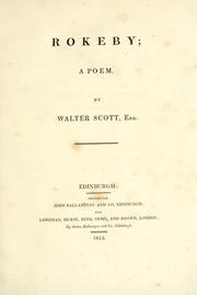 Cover of Rokeby by Sir Walter Scott