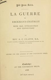 Cover of La guerre by Emile Erckmann