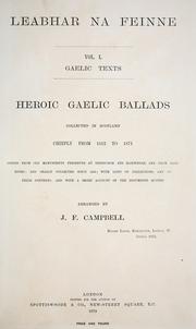 Front cover of Leabhar na Feinne by John Francis Campbell
