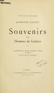 Front cover of Souvenirs d'un homme de lettres by Alphonse Daudet