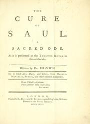 Front cover of The cure of Saul by John Brown