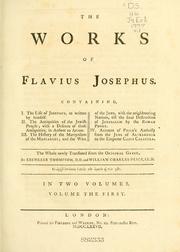 Front cover of The works of Flavius Josephus by Flavius Josephus