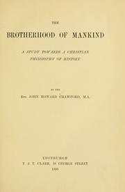 Front cover of The brotherhood of mankind by John Howard Crawford