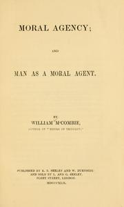 Cover of Moral agency by William M'Combie