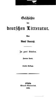 Front cover of Geschichte der deutschen Litteratur by Adolf Bartels