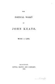 Cover of The Poetical Works of John Keats by John Keats