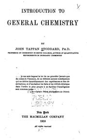 Front cover of Introduction to General Chemistry by John Tappan Stoddard