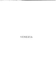 Cover of Venezia by Pompeo Molmenti