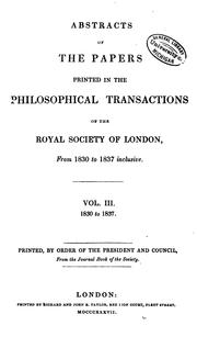 Cover of Abstracts of the Papers Printed in the Philosophical Transactions of the Royal Society of London by Royal Society (Great Britain)