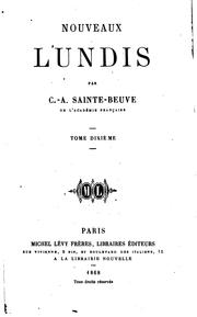 Cover of Nouveaux lundis by Charles Augustin Sainte-Beuve