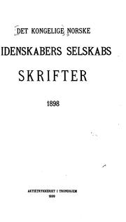 Front cover of Det Kongelige Norske videnskabers selskabs by Kongelige Norske Videnskabers Selskabs
