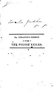 Front cover of A Sermon Preached in the Second Presbyterian Church, Albany, Sabbath Evening, May 11, 1834: And .. by William Buell Sprague
