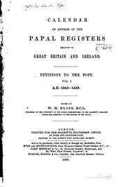 Cover of Calendar of entries in the Papal registers relating to Great Britain and Ireland by Great Britain Public Record Office