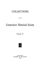 Front cover of Collections of the Connecticut Historical Society by Connecticut Historical Society