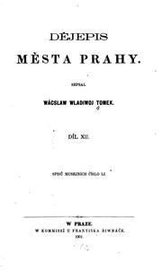 Front cover of Dějepis města Prahy by Václav Vladivoj rytíř Tomek