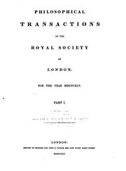 Cover of Philosophical Transactions of the Royal Society of London by Royal Society (Great Britain)
