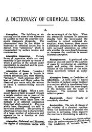 Front cover of dictionary of chemical terms by James F. Couch