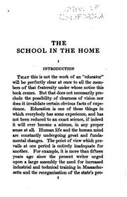 Front cover of The school in the home by A. A. Berle