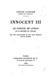 Cover of Innocent III by Achille Luchaire