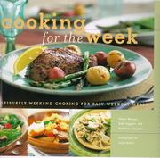 Cover of Cooking for the week by Morgan, Diane
