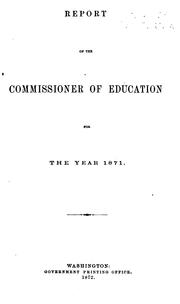 Cover of Report of the Commissioner of Education by United States. Office of Education