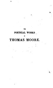 Front cover of The poetical works of Thomas Moore by Thomas Moore