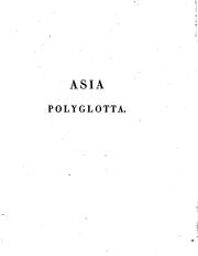 Front cover of Asia Polyglotta by Julius von Klaproth