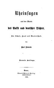 Cover of Rheinsagen, aus dem Munde des Volks und deutscher Dichter: Für Schule, Haus und Wanderschaft by Karl Joseph Simrock
