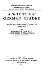 Front cover of A scientific German reader by Herbert Zabriskie Kip