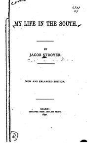 Front cover of My Life in the South by Jacob Stroyer