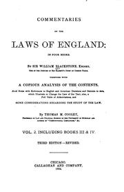 Front cover of Commentaries on the laws of England by Sir William Blackstone