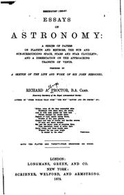 Front cover of Essays on astronomy by Richard A. Proctor