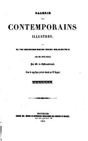 Front cover of Galerie des contemporains illustres by Louis de Loménie