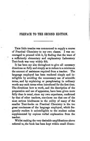 Cover of An Elementary Treatise on Practical Chemistry and Qualitative Inorganic .. by Frank Clowes