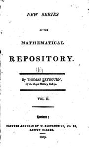 Front cover of New Series of The Mathematical Repository by Thomas Leybourn