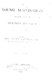 Cover of A young Macedonian in the army of Alexander the Great by Alfred John Church