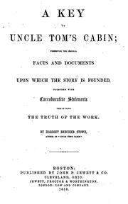 Front cover of Key to Uncle Tom's cabin by Harriet Beecher Stowe