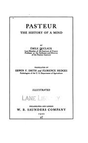 Cover of Pasteur by Émile Duclaux