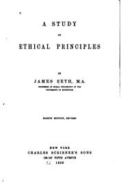 Cover of A Study of Ethical Principles by James Seth