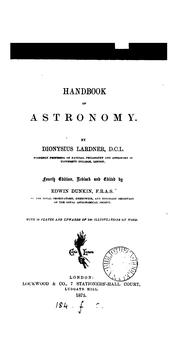 Front cover of Handbook of astronomy by Dionysius Lardner