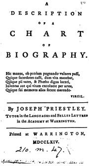 Front cover of A description of a chart of biography with a catalogue of all the names inserted in it, and the dates annexed to them by Joseph Priestley