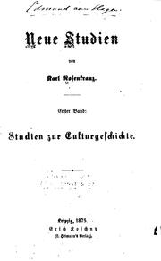 Front cover of Neue Studien by Karl Rosenkranz