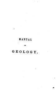 Cover of Manual of geology by Samuel Haughton