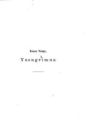 Front cover of Ysengrimus by Nivardus