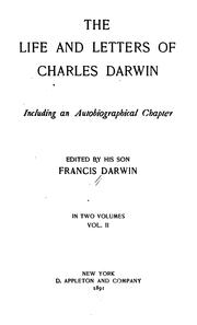 Front cover of The Life and Letters of Charles Darwin: Including an Autobiographical Chapter by Charles Darwin